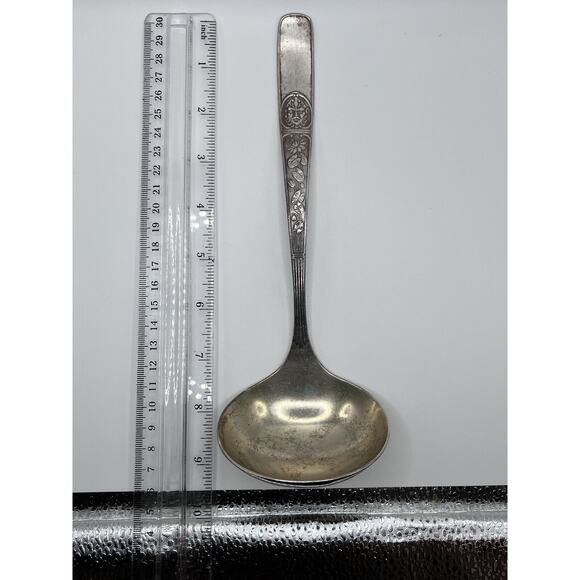 Reed & Barton Silverplate 1885 Oyster Ladle 9.38” - Picture 2 of 5